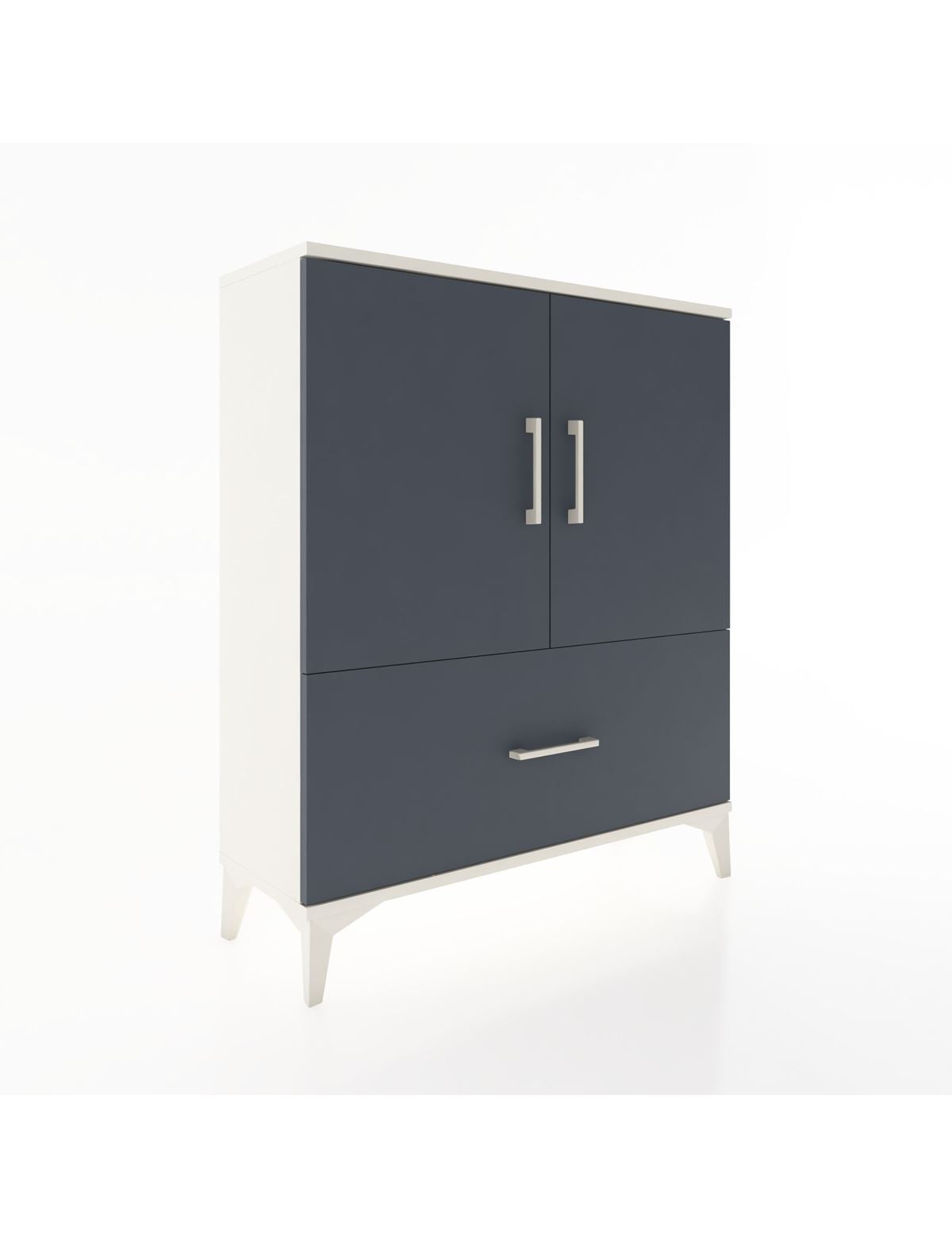 Arges Şifonyer 2 Raflı Tek Çekmeceli 2 Kapaklı 88x30x106 - S05M010V2A