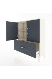 Arges Şifonyer 2 Raflı Tek Çekmeceli 2 Kapaklı 88x30x106 - S05M010V2A