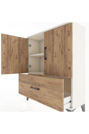Arges Şifonyer 2 Raflı Tek Çekmeceli 2 Kapaklı 88x30x106 - S05M010V3A