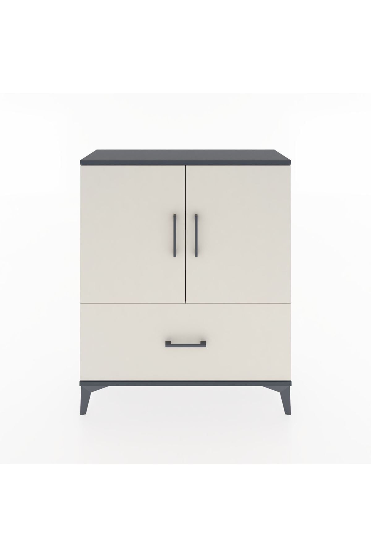 Arges Şifonyer 2 Raflı Tek Çekmeceli 2 Kapaklı 88x30x106 - S05M010V4A