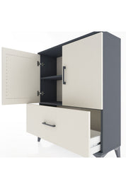Arges Şifonyer 2 Raflı Tek Çekmeceli 2 Kapaklı 88x30x106 - S05M010V4A