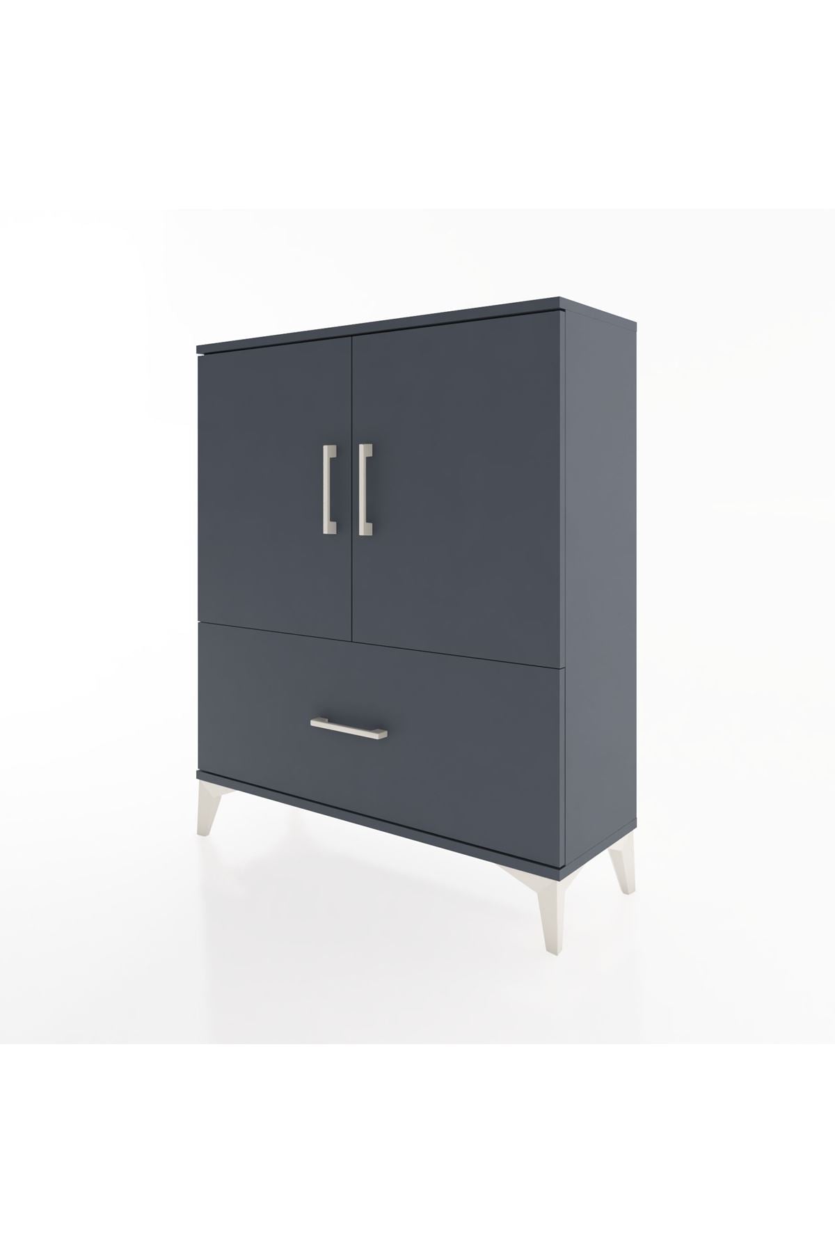 Arges Şifonyer 2 Raflı Tek Çekmeceli 2 Kapaklı 88x30x106 - S05M010V5A