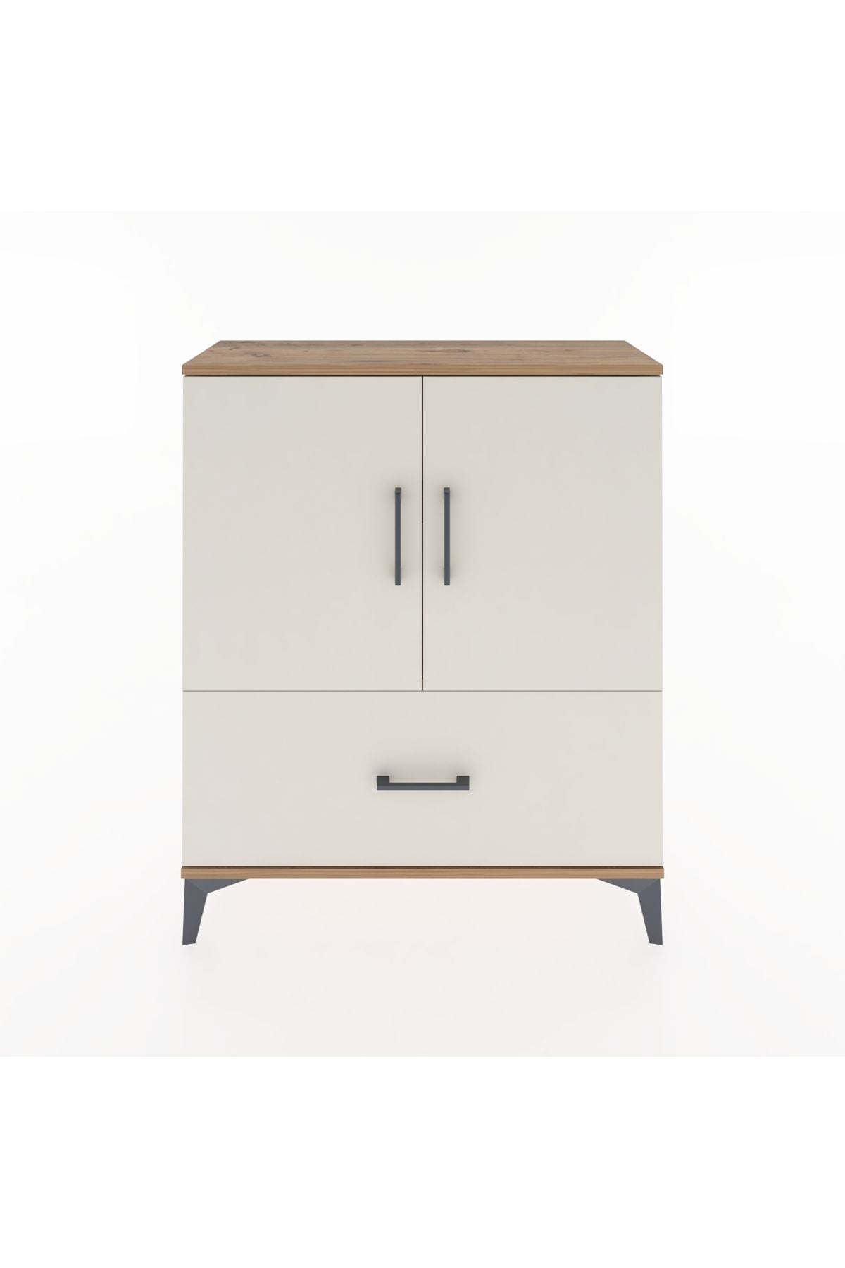 Arges Şifonyer 2 Raflı Tek Çekmeceli 2 Kapaklı 88x30x106 - S05M010V7A