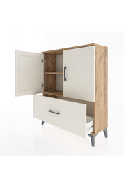 Arges Şifonyer 2 Raflı Tek Çekmeceli 2 Kapaklı 88x30x106 - S05M010V7A