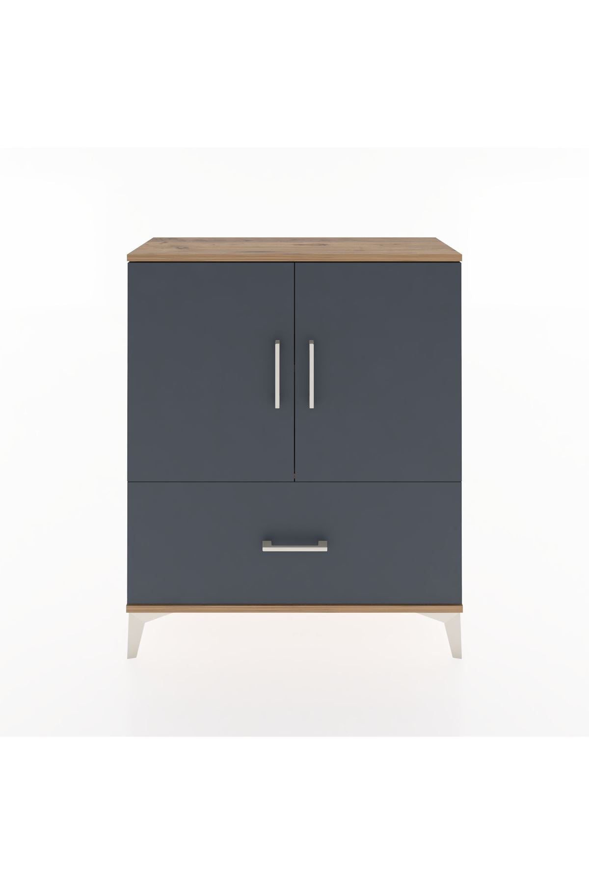 Arges Şifonyer 2 Raflı Tek Çekmeceli 2 Kapaklı 88x30x106 - S05M010V8A