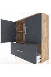 Arges Şifonyer 2 Raflı Tek Çekmeceli 2 Kapaklı 88x30x106 - S05M010V8A
