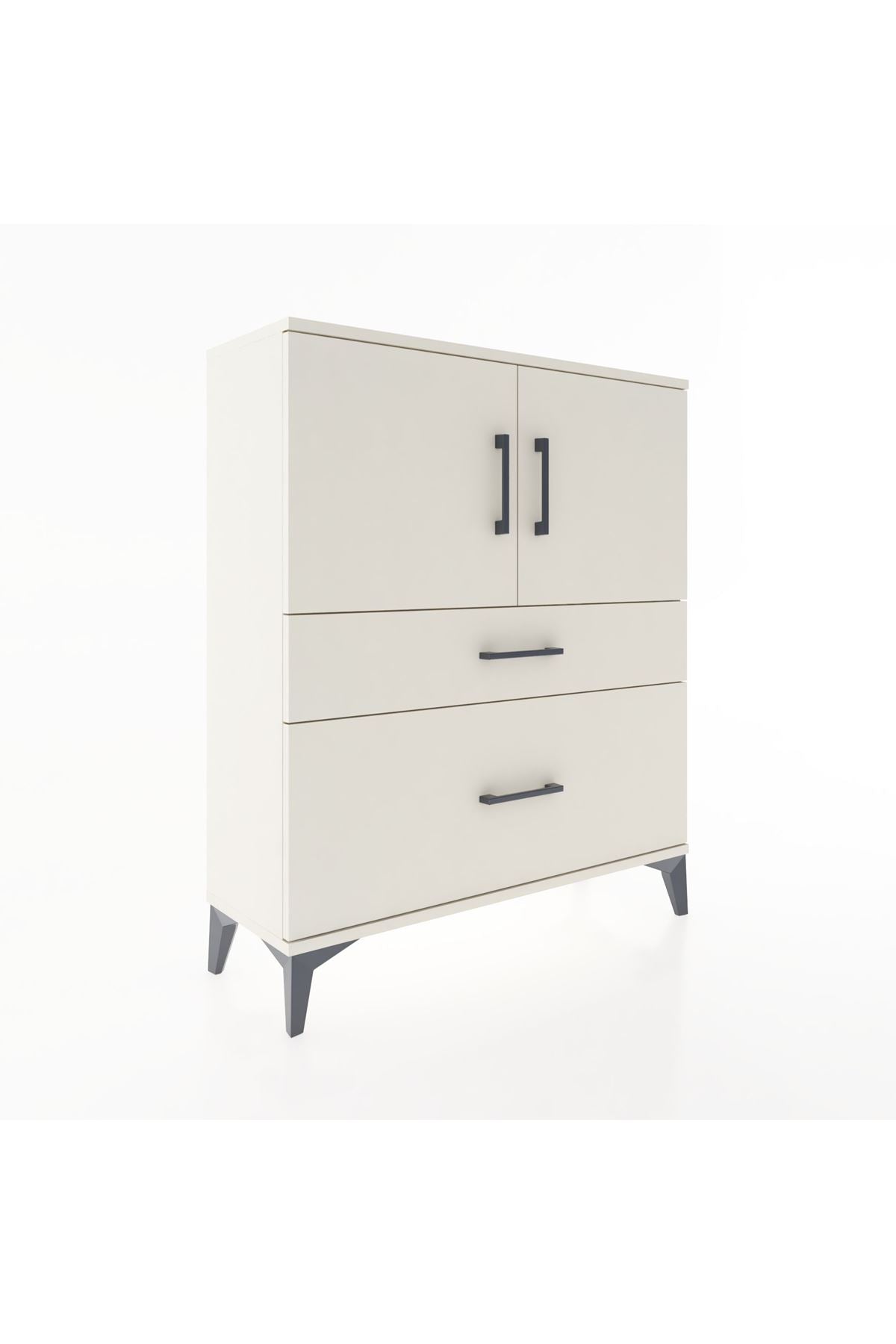 Arges Şifonyer 2 Raflı 2 Çekmeceli 2 Kapaklı 88x30x106 - S05M011V1A