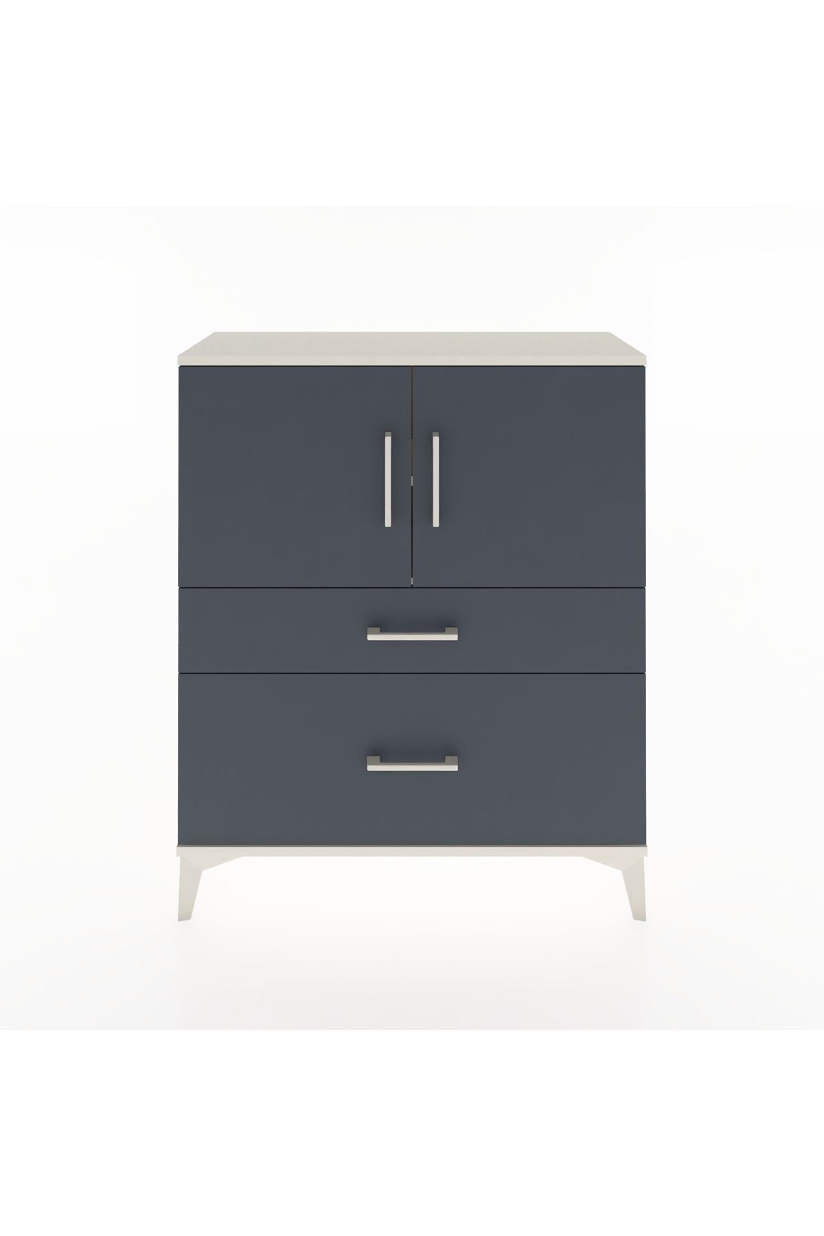 Arges Şifonyer 2 Raflı 2 Çekmeceli 2 Kapaklı 88x30x106 - S05M011V2A