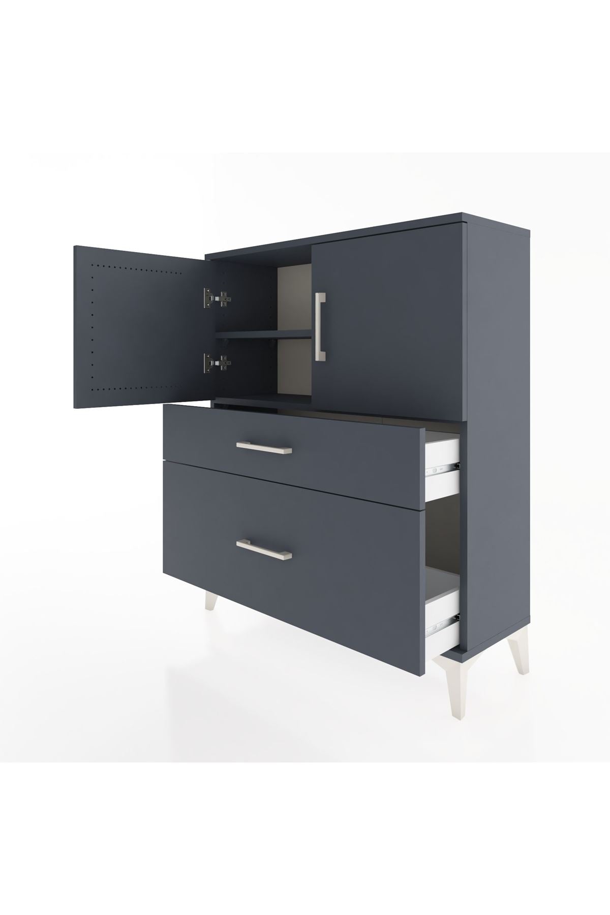 Arges Şifonyer 2 Raflı 2 Çekmeceli 2 Kapaklı 88x30x106 - S05M011V5A