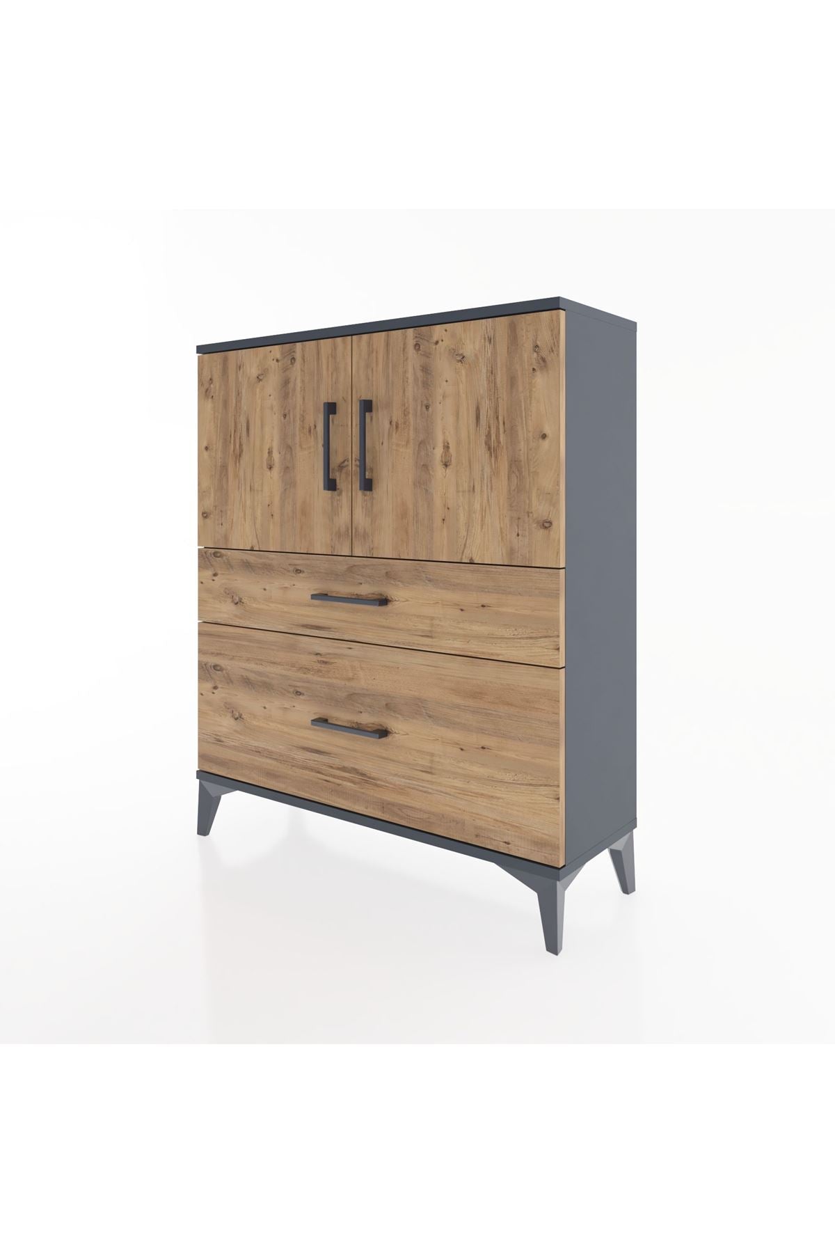 Arges Şifonyer 2 Raflı 2 Çekmeceli 2 Kapaklı 88x30x106 - S05M011V6A
