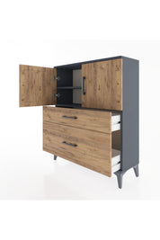 Arges Şifonyer 2 Raflı 2 Çekmeceli 2 Kapaklı 88x30x106 - S05M011V6A