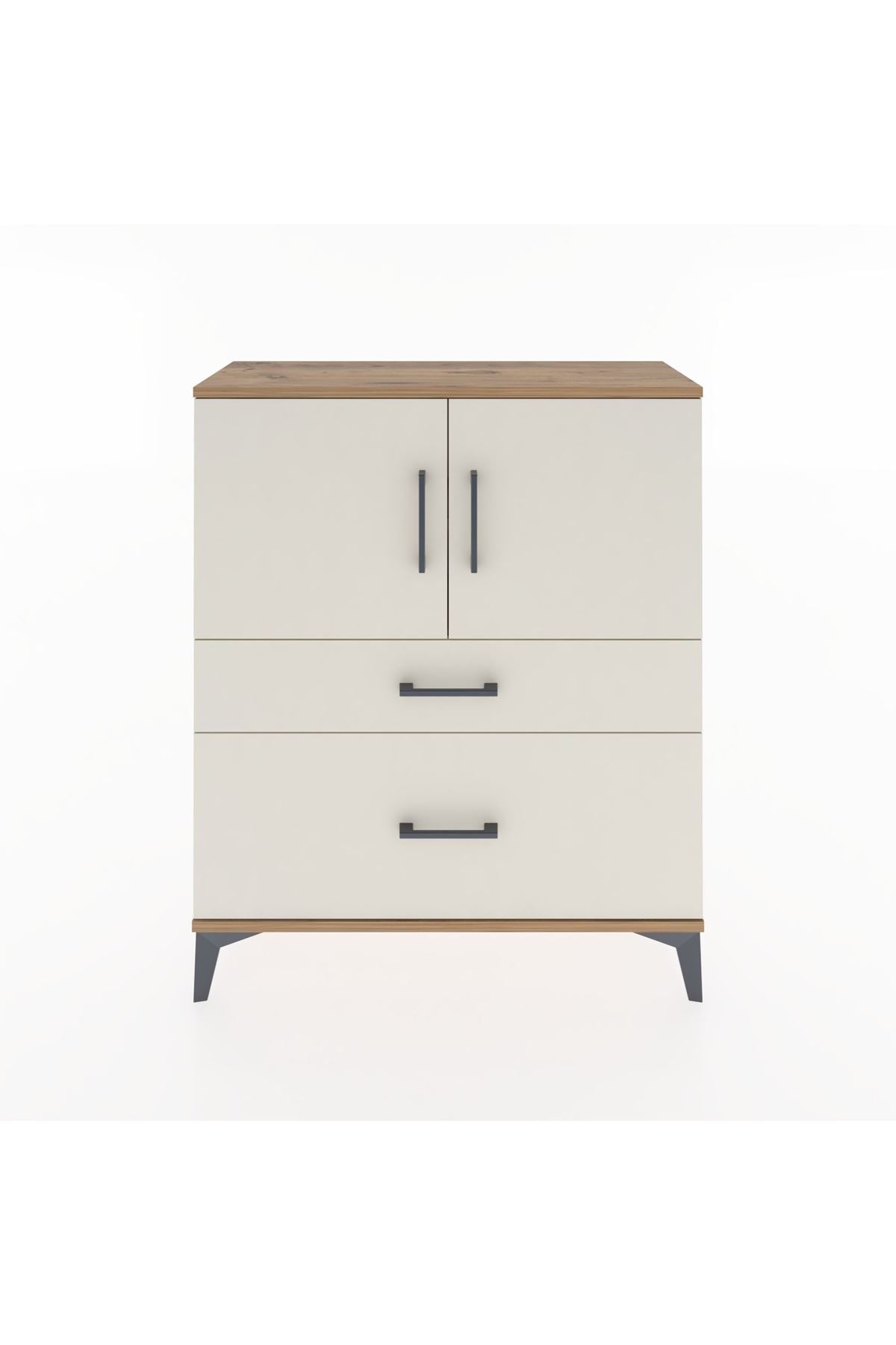 Arges Şifonyer 2 Raflı 2 Çekmeceli 2 Kapaklı 88x30x106 - S05M011V7A