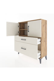 Arges Şifonyer 2 Raflı 2 Çekmeceli 2 Kapaklı 88x30x106 - S05M011V7A