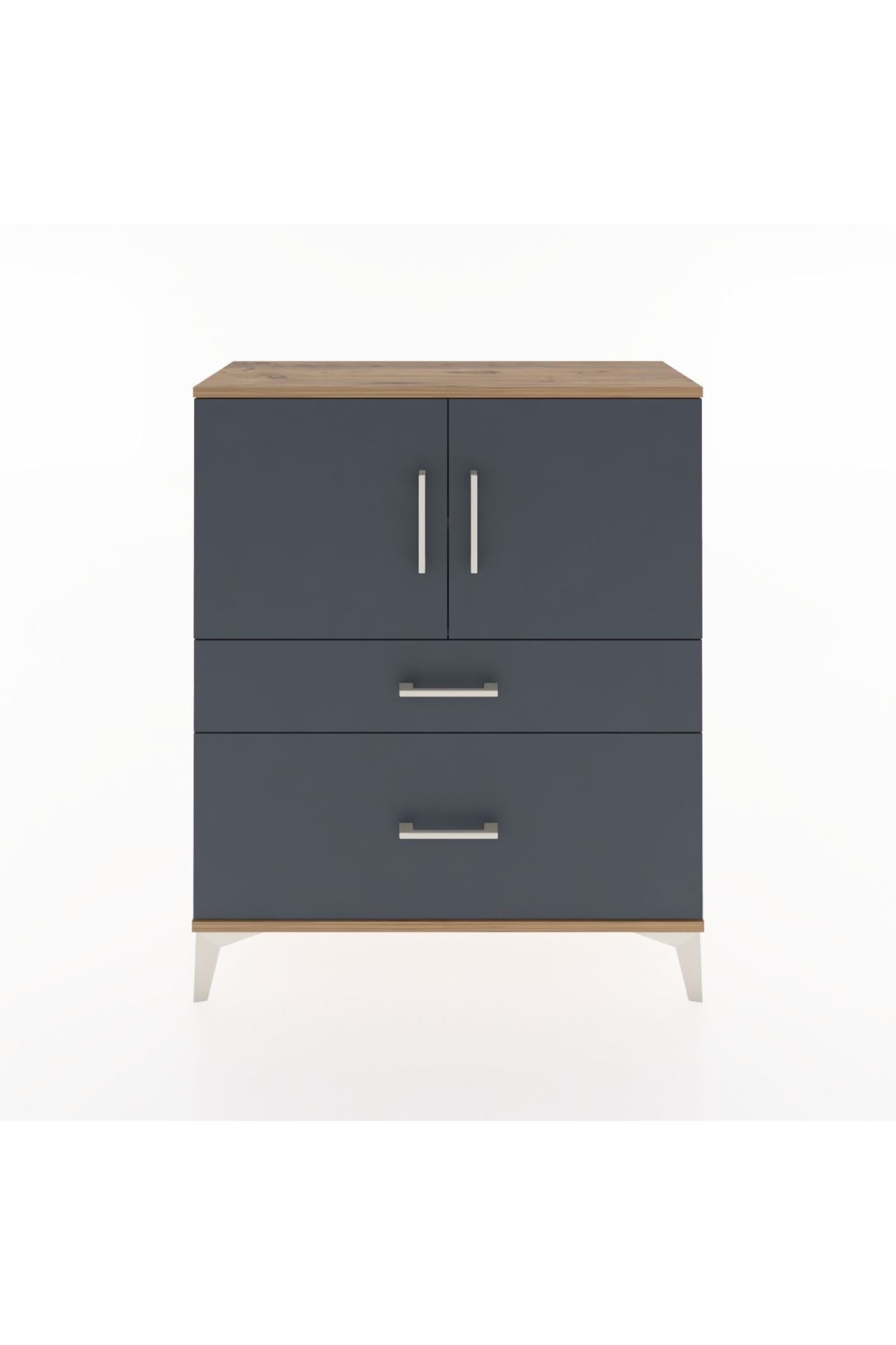 Arges Şifonyer 2 Raflı 2 Çekmeceli 2 Kapaklı 88x30x106 - S05M011V8A