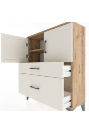 Arges Şifonyer 2 Raflı 2 Çekmeceli 2 Kapaklı 88x30x106 - S05M011V7A
