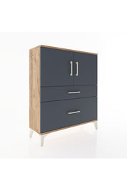 Arges Şifonyer 2 Raflı 2 Çekmeceli 2 Kapaklı 88x30x106 - S05M011V8A