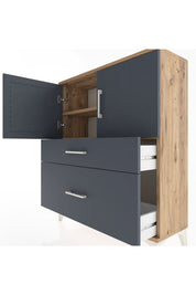 Arges Şifonyer 2 Raflı 2 Çekmeceli 2 Kapaklı 88x30x106 - S05M011V8A