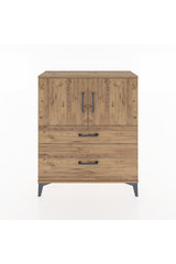 Arges Şifonyer 2 Raflı 2 Çekmeceli 2 Kapaklı 88x30x106
