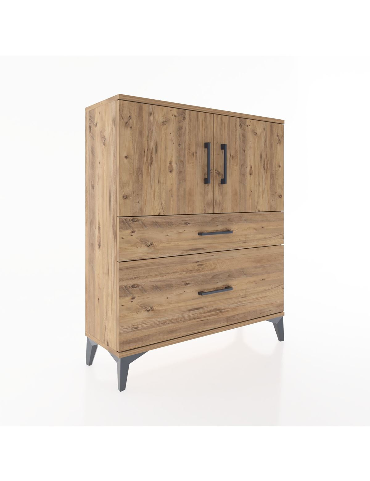 Arges Şifonyer 2 Raflı 2 Çekmeceli 2 Kapaklı 88x30x106 - S05M011V9A