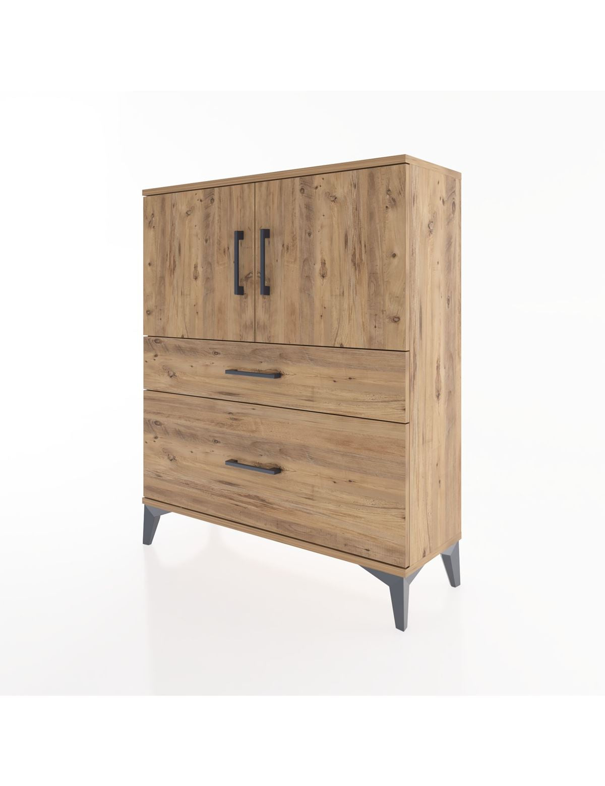 Arges Şifonyer 2 Raflı 2 Çekmeceli 2 Kapaklı 88x30x106 - S05M011V9A
