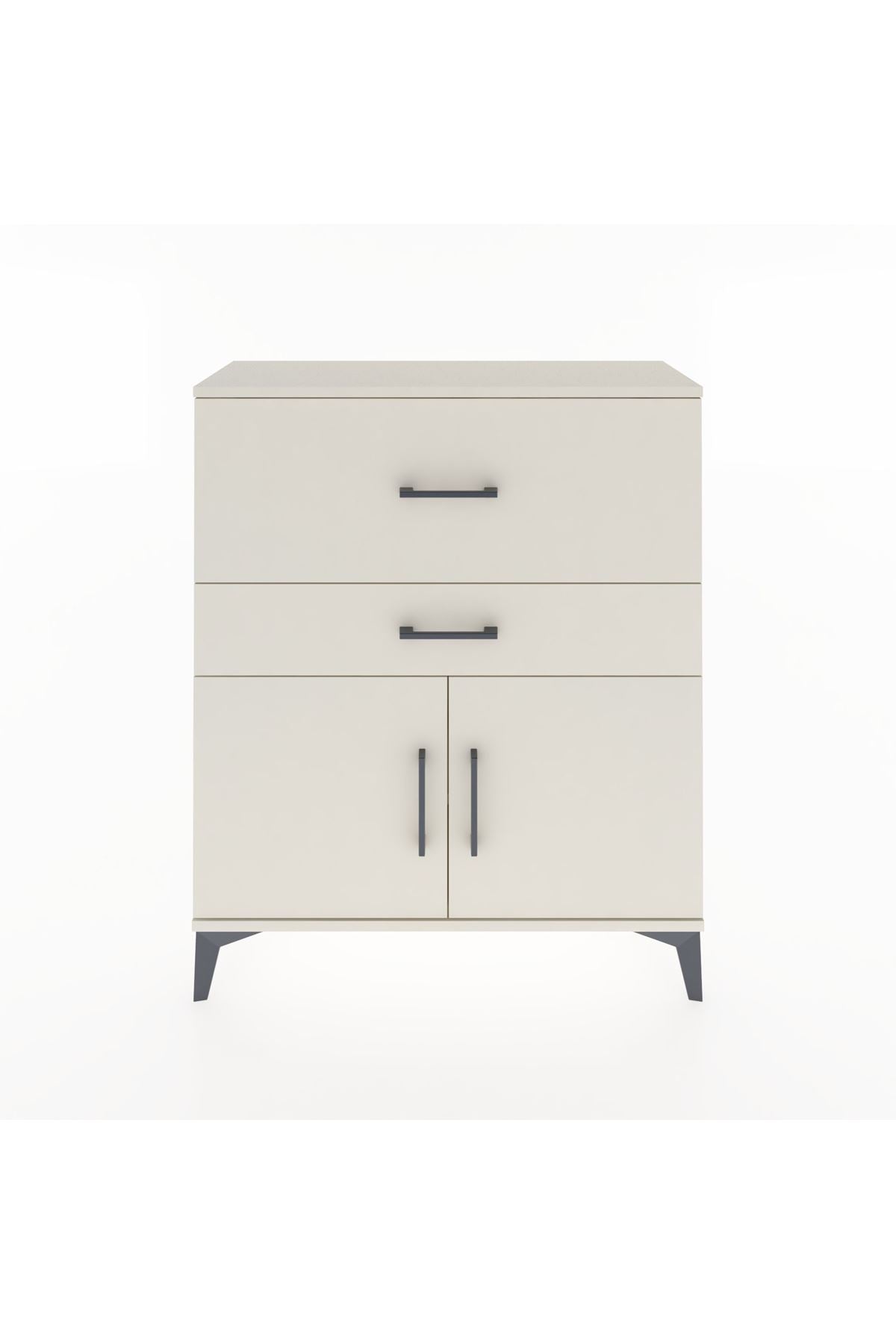 Arges Şifonyer Tek Raflı 2 Çekmeceli 2 Kapaklı 88x30x106 - S05M012V1A