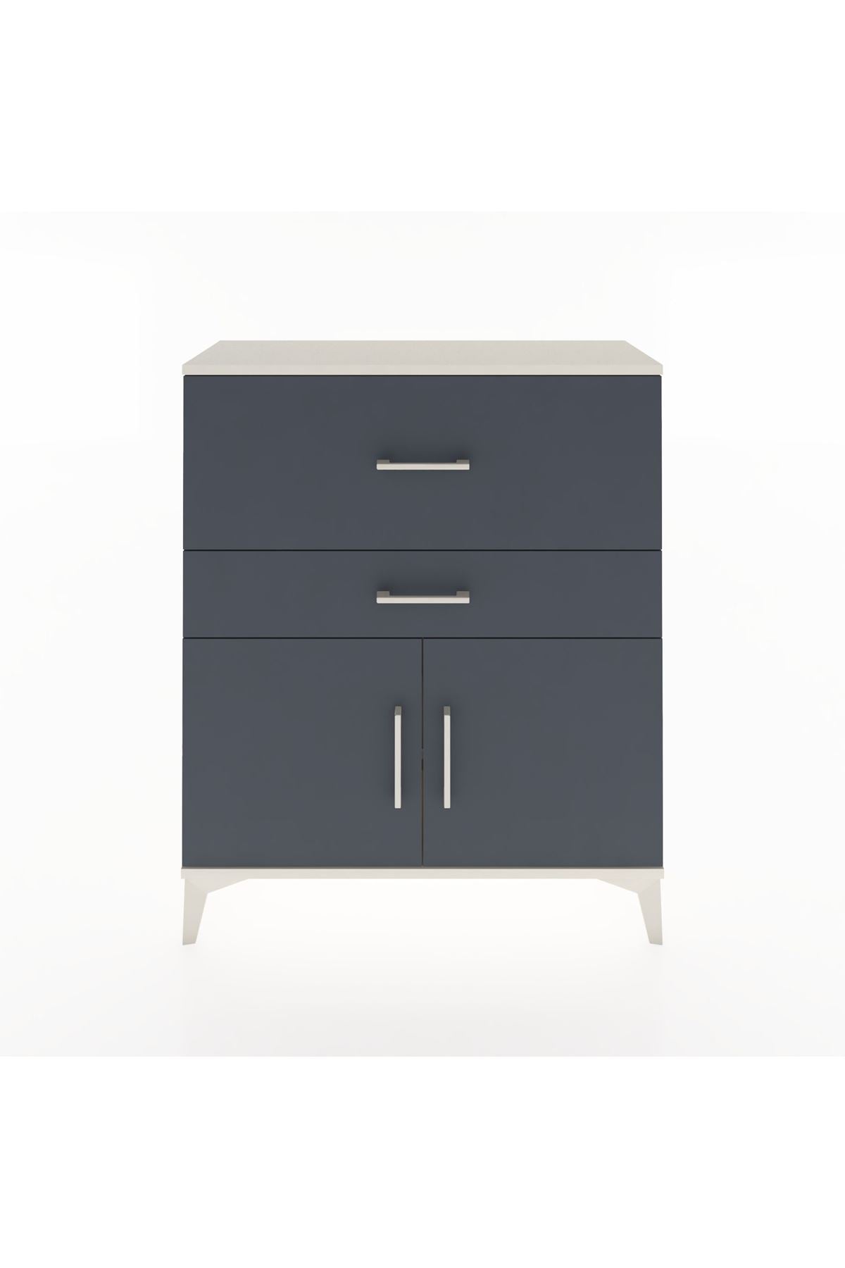 Arges Şifonyer Tek Raflı 2 Çekmeceli 2 Kapaklı 88x30x106 - S05M012V2A