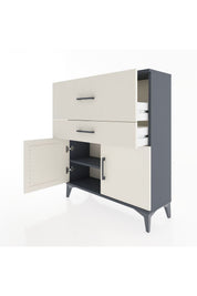 Arges Şifonyer Tek Raflı 2 Çekmeceli 2 Kapaklı 88x30x106 - S05M012V4A