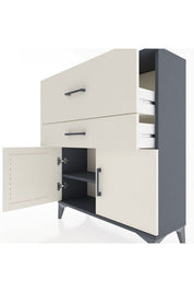 Arges Şifonyer Tek Raflı 2 Çekmeceli 2 Kapaklı 88x30x106 - S05M012V4A