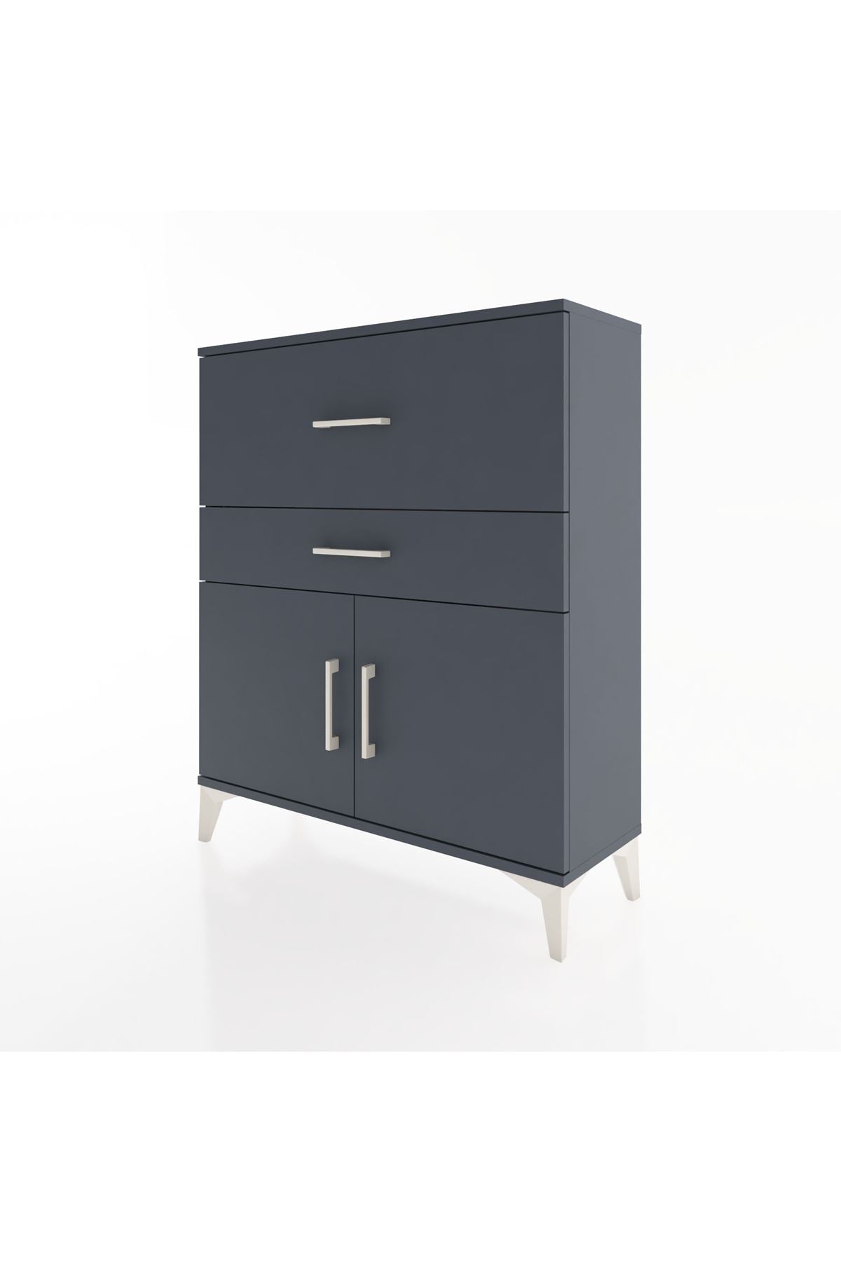 Arges Şifonyer Tek Raflı 2 Çekmeceli 2 Kapaklı 88x30x106 - S05M012V5A