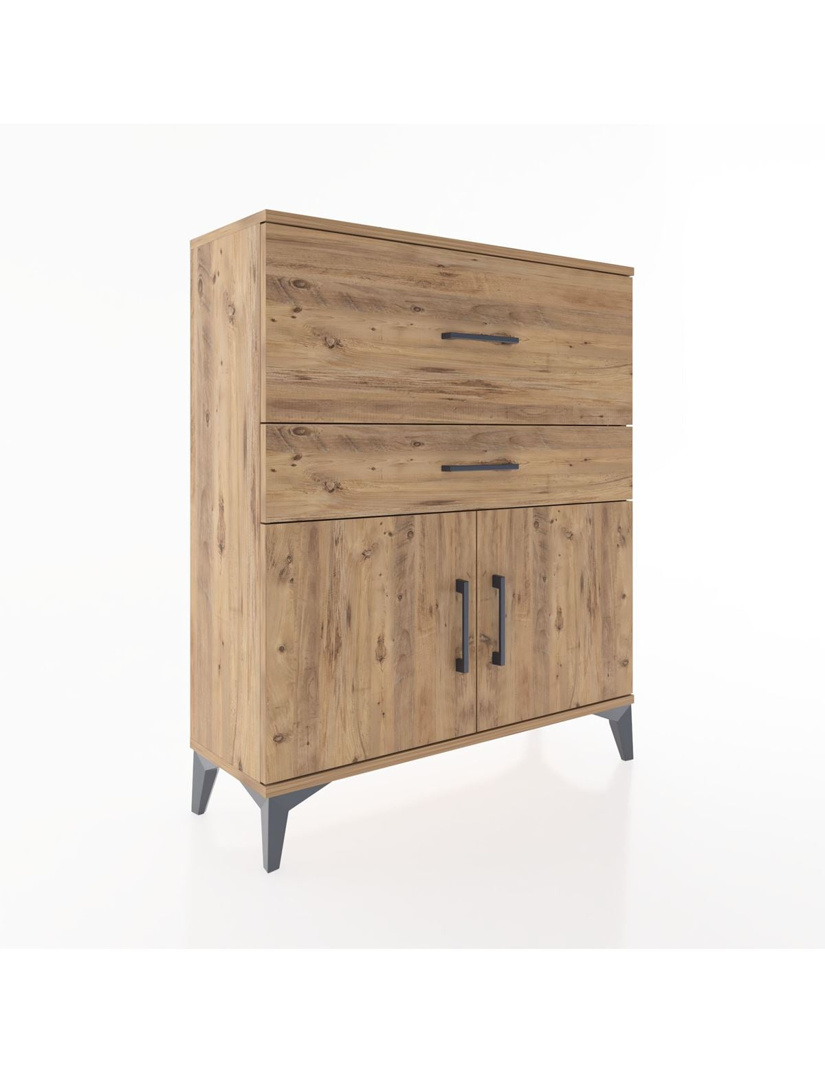 Arges Şifonyer Tek Raflı 2 Çekmeceli 2 Kapaklı 88x30x106 - S05M012V9A