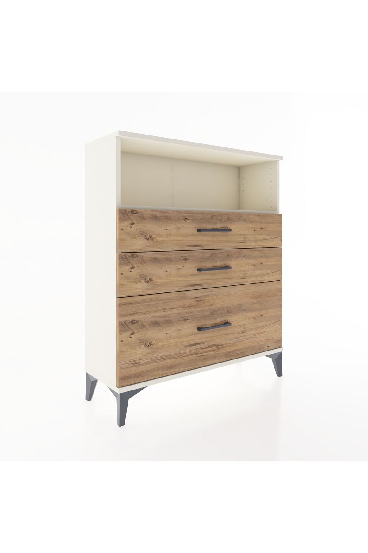 Arges Şifonyer Tek Raflı 3 Çekmeceli 88x30x106 - S05M013V3A