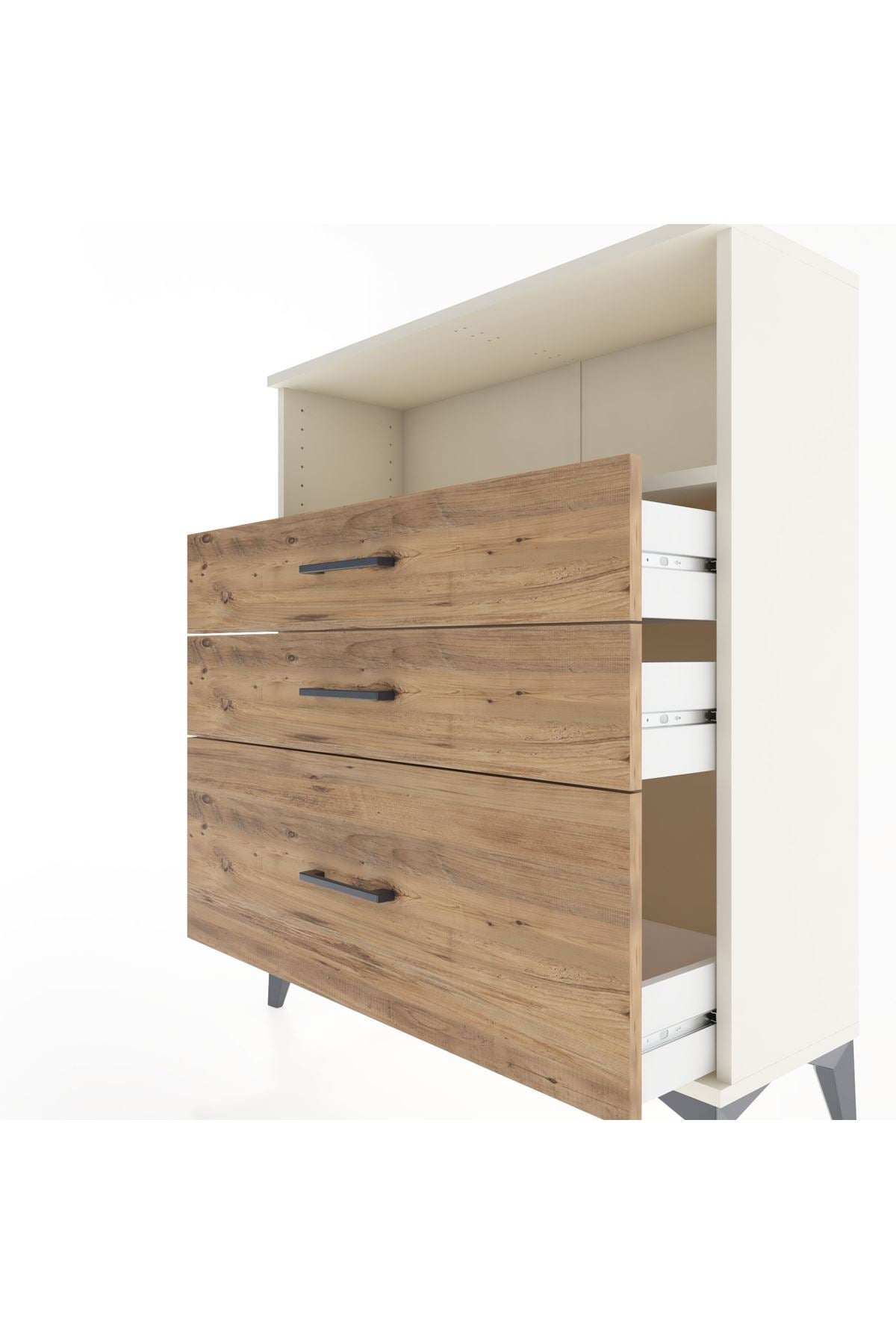 Arges Şifonyer Tek Raflı 3 Çekmeceli 88x30x106 - S05M013V3A