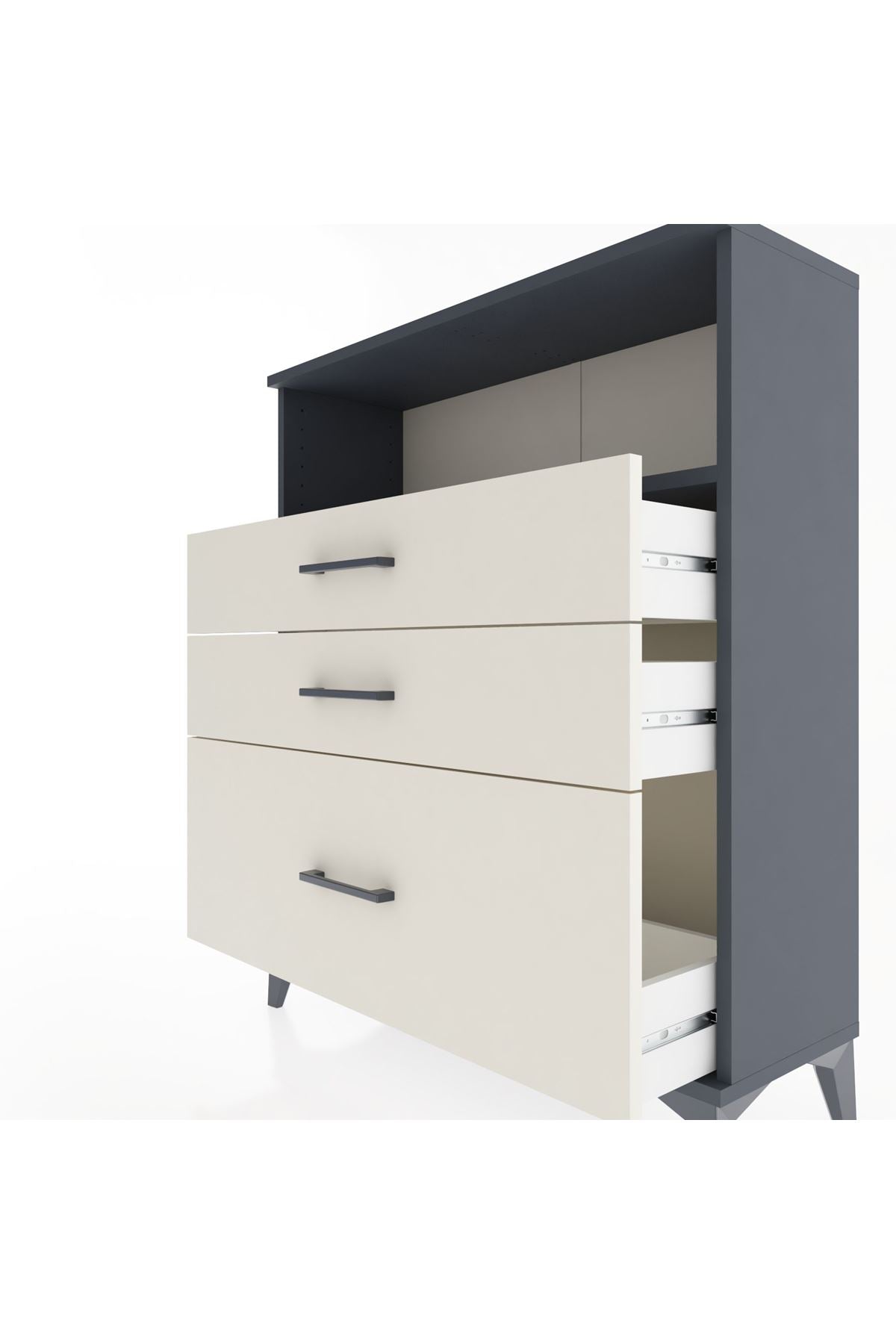 Arges Şifonyer Tek Raflı 3 Çekmeceli 88x30x106 - S05M013V4A
