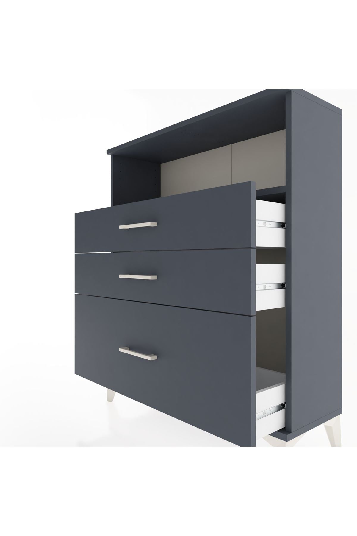 Arges Şifonyer Tek Raflı 3 Çekmeceli 88x30x106 - S05M013V5A