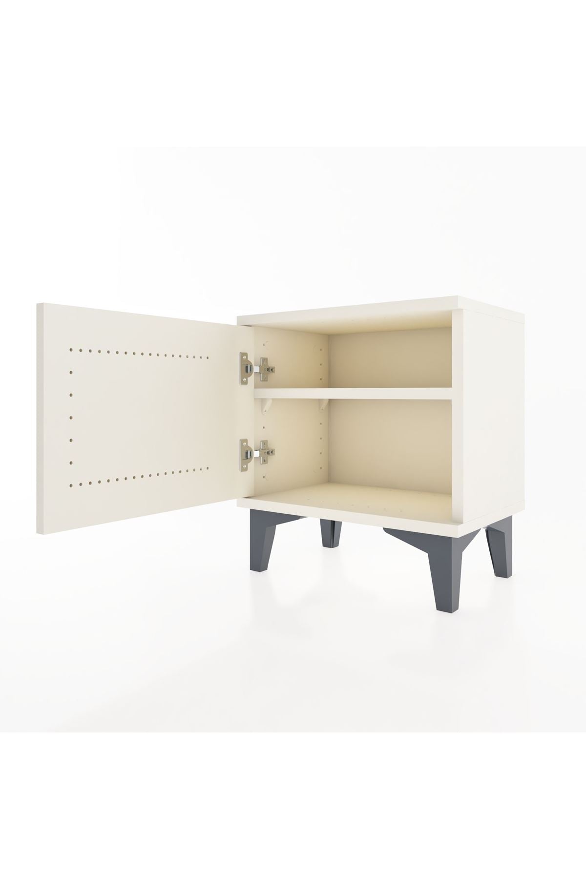 Arges Komodin Tek Raflı Tek Kapaklı 44x30x48 - S06M006V1A