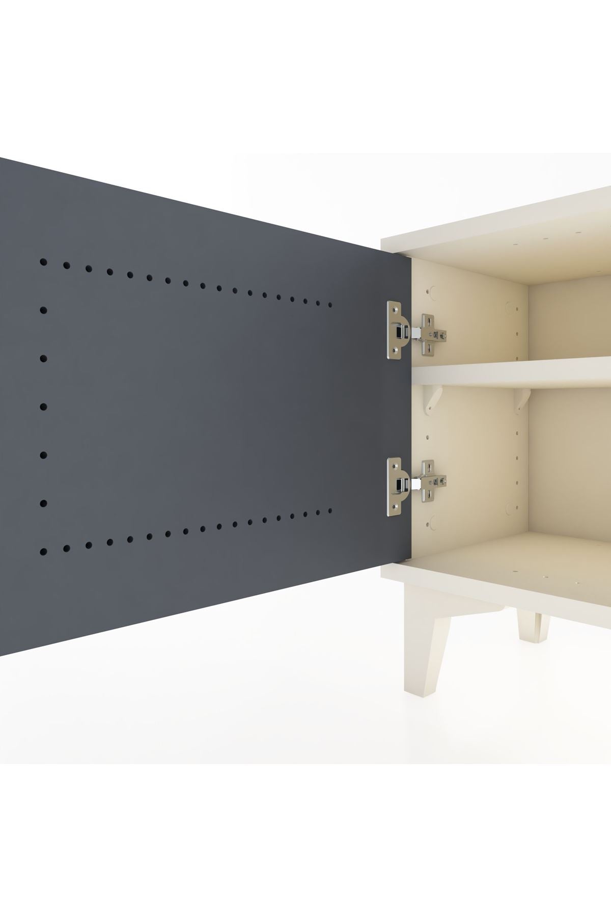 Arges Komodin Tek Raflı Tek Kapaklı 44x30x48 - S06M006V2A