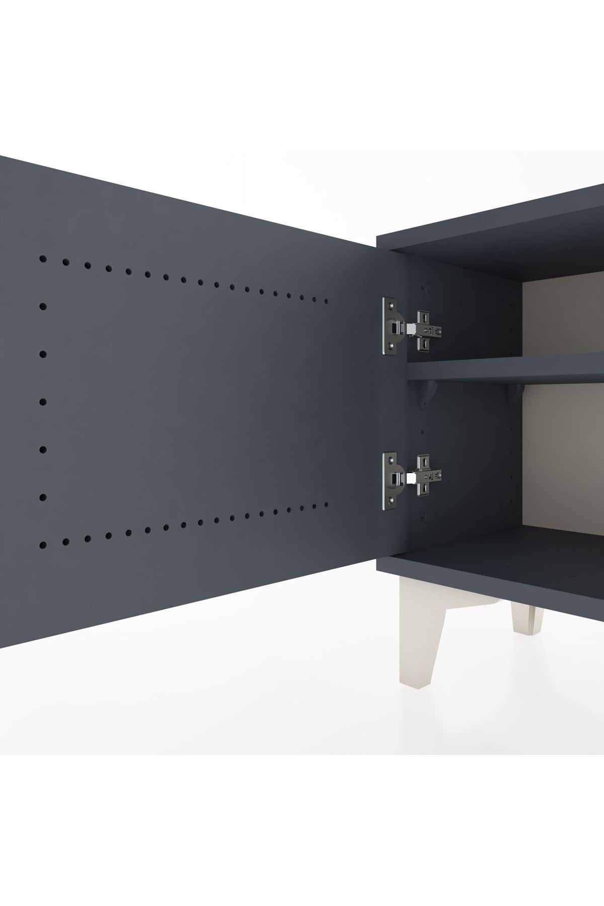 Arges Komodin Tek Raflı Tek Kapaklı 44x30x48 - S06M006V5A