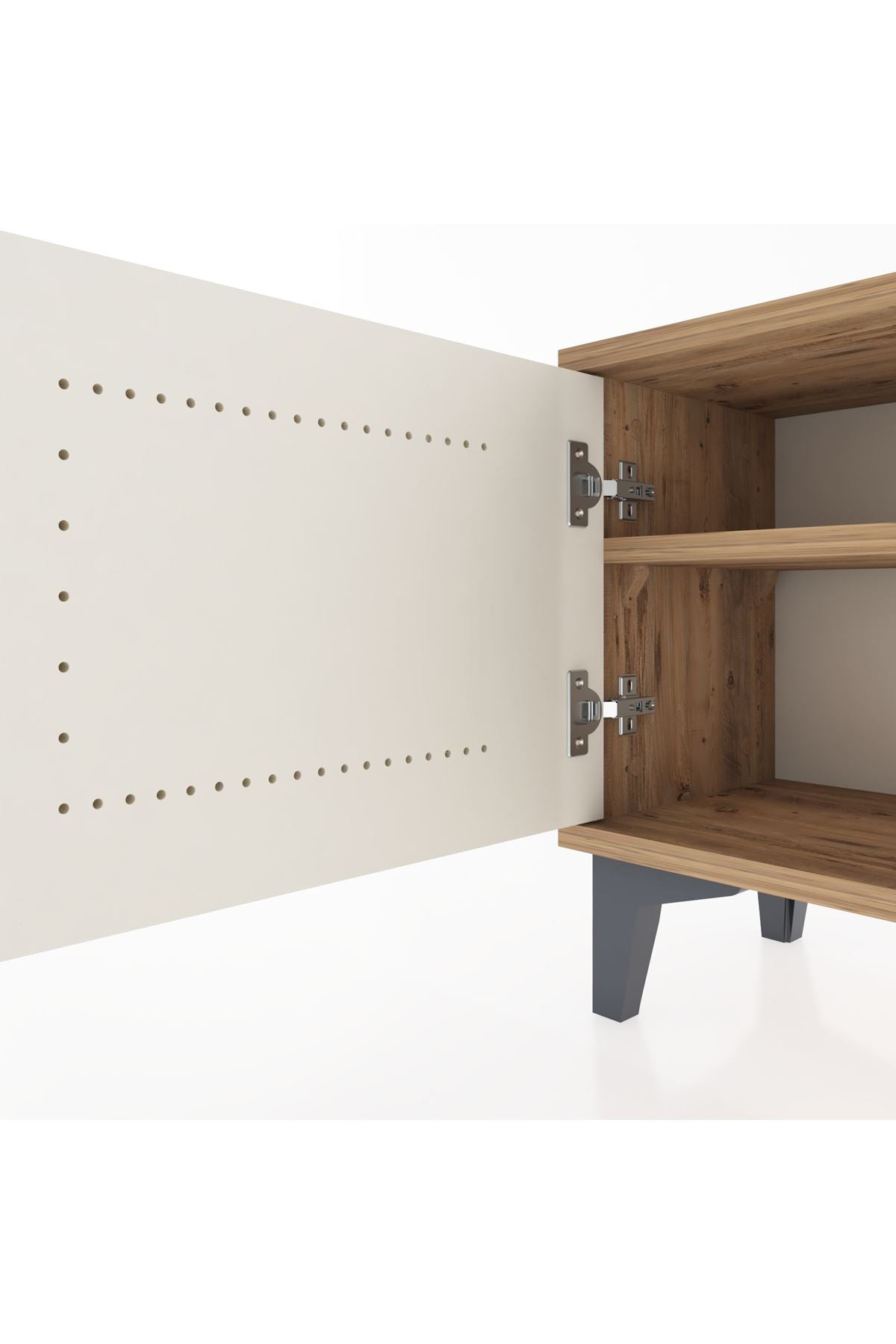 Arges Komodin Tek Raflı Tek Kapaklı 44x30x48 - S06M006V7A