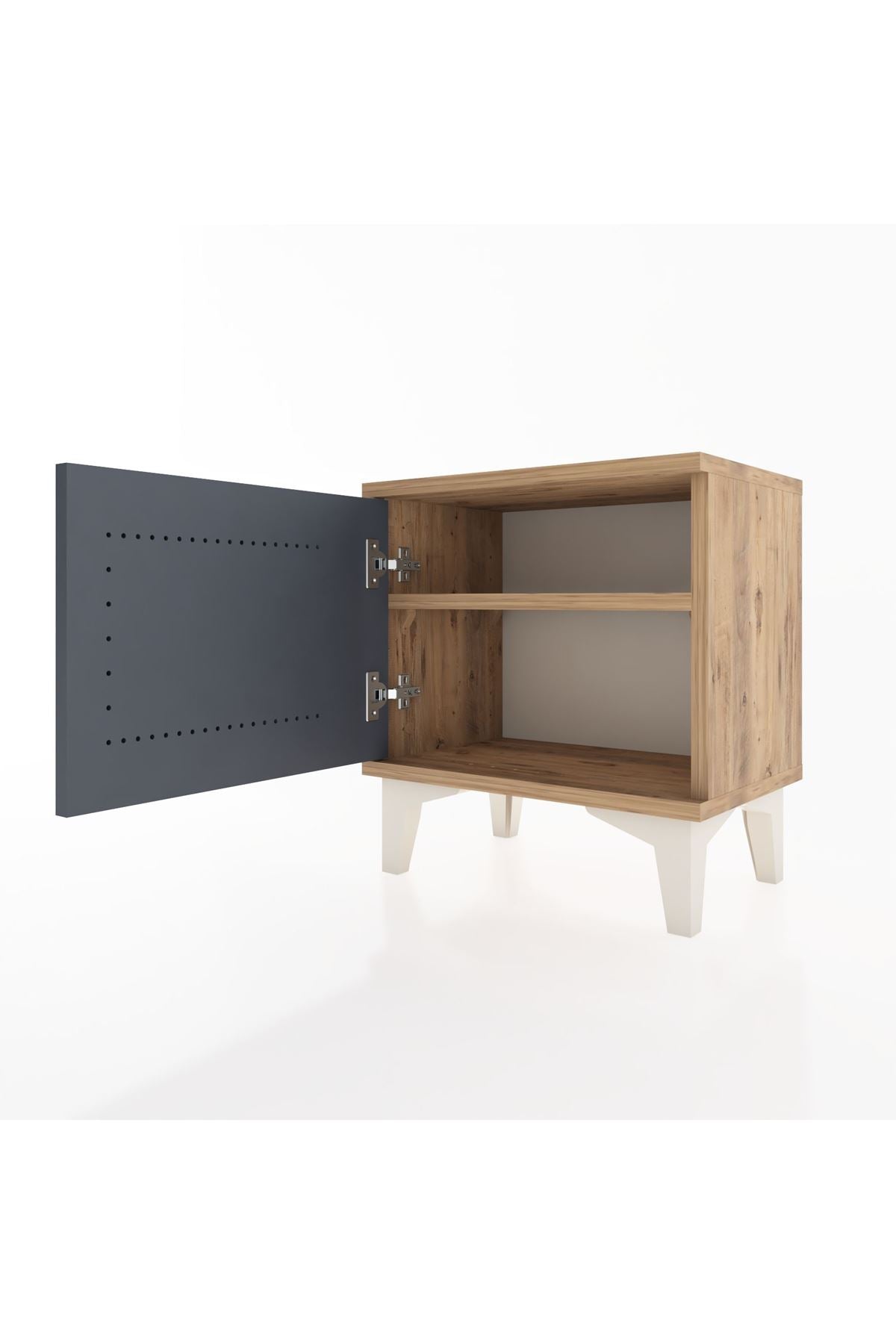 Arges Komodin Tek Raflı Tek Kapaklı 44x30x48 - S06M006V8A
