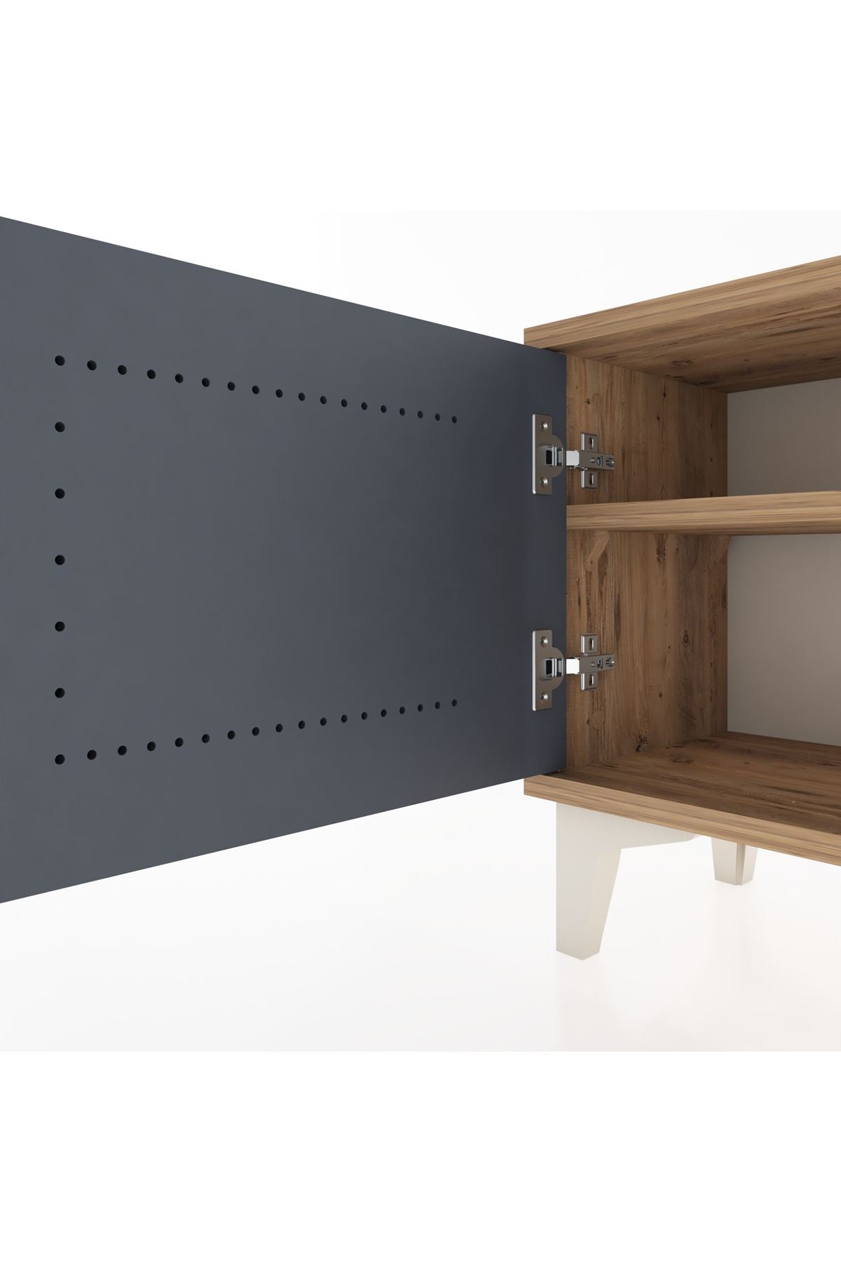 Arges Komodin Tek Raflı Tek Kapaklı 44x30x48 - S06M006V8A