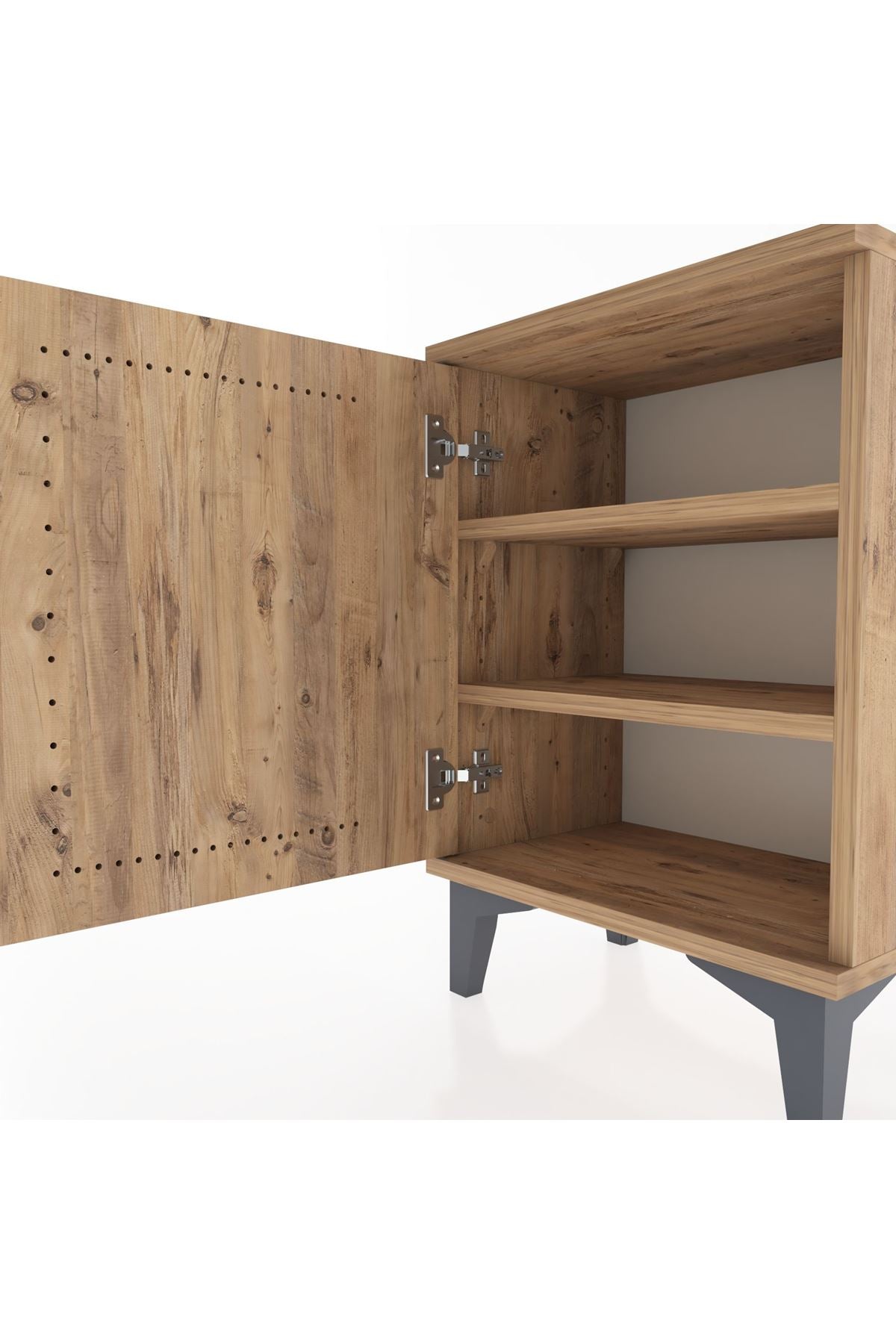 Arges Komodin 2 Raflı Tek Kapaklı 44x30x64 - S07M016V9A