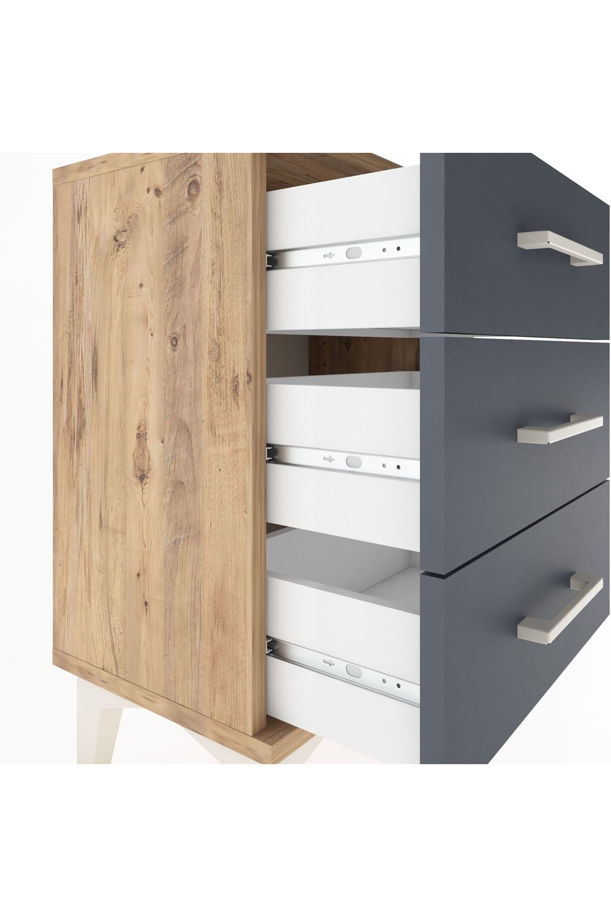 Arges Komodin 3 Çekmeceli 44x30x64 - S07M001V8A