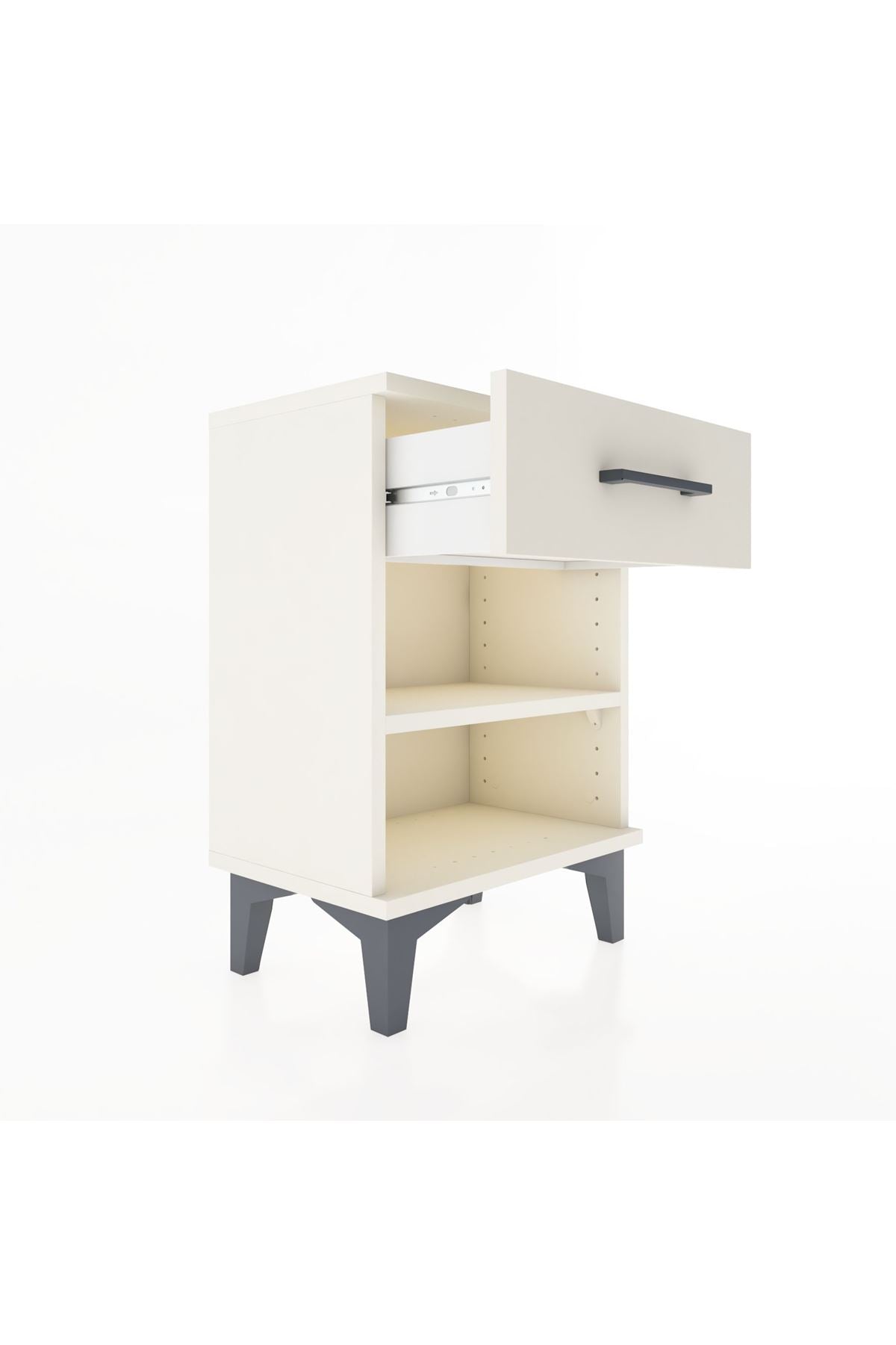 Arges Komodin Tek Raflı Tek Çekmeceli 44x30x64 - S07M003V1A