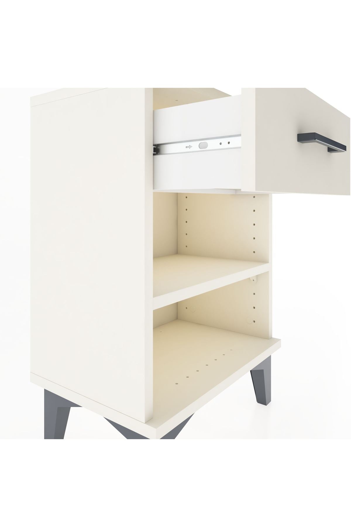 Arges Komodin Tek Raflı Tek Çekmeceli 44x30x64 - S07M003V1A