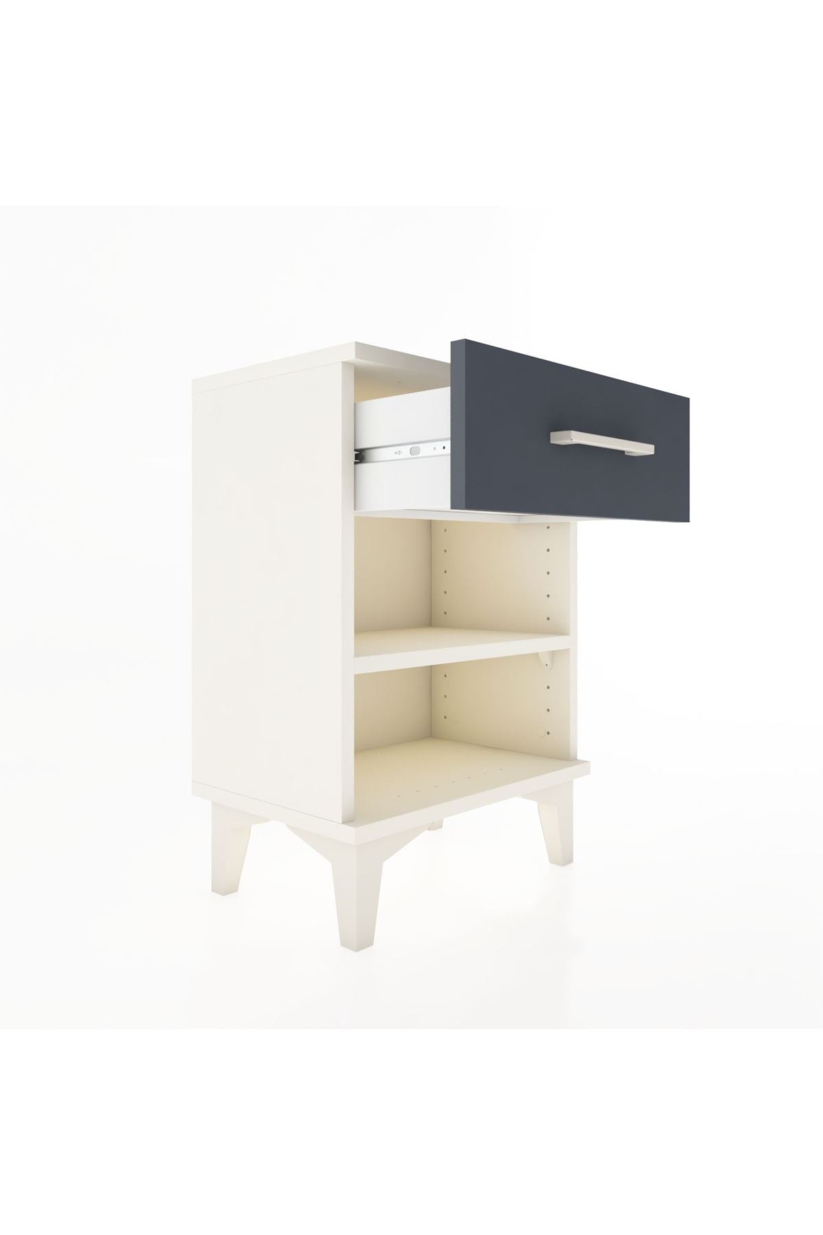 Arges Komodin Tek Raflı Tek Çekmeceli 44x30x64 - S07M003V2A