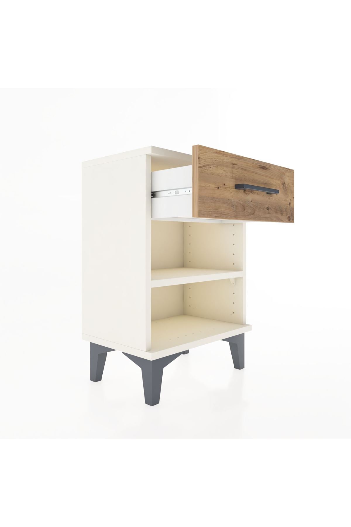 Arges Komodin Tek Raflı Tek Çekmeceli 44x30x64 - S07M003V3A
