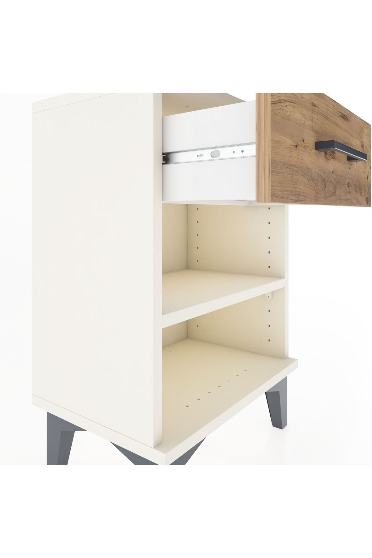 Arges Komodin Tek Raflı Tek Çekmeceli 44x30x64 - S07M003V3A