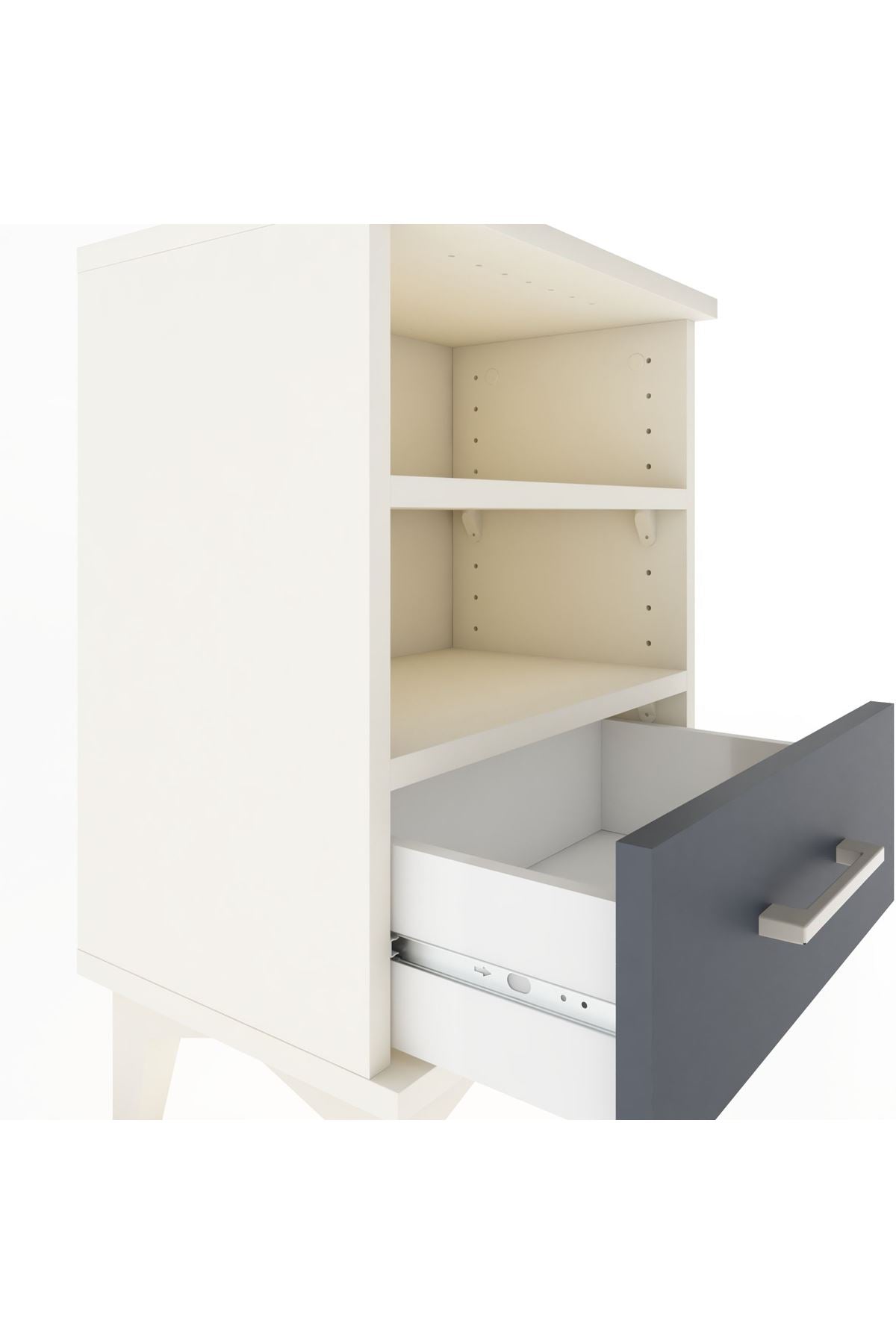 Arges Komodin 2 Raflı Tek Çekmeceli 44x30x64 - S07M004V2A