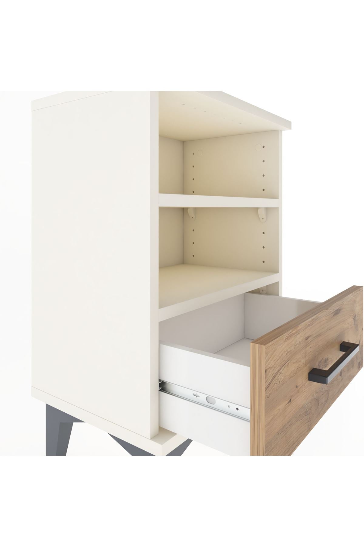 Arges Komodin 2 Raflı Tek Çekmeceli 44x30x64 - S07M004V3A