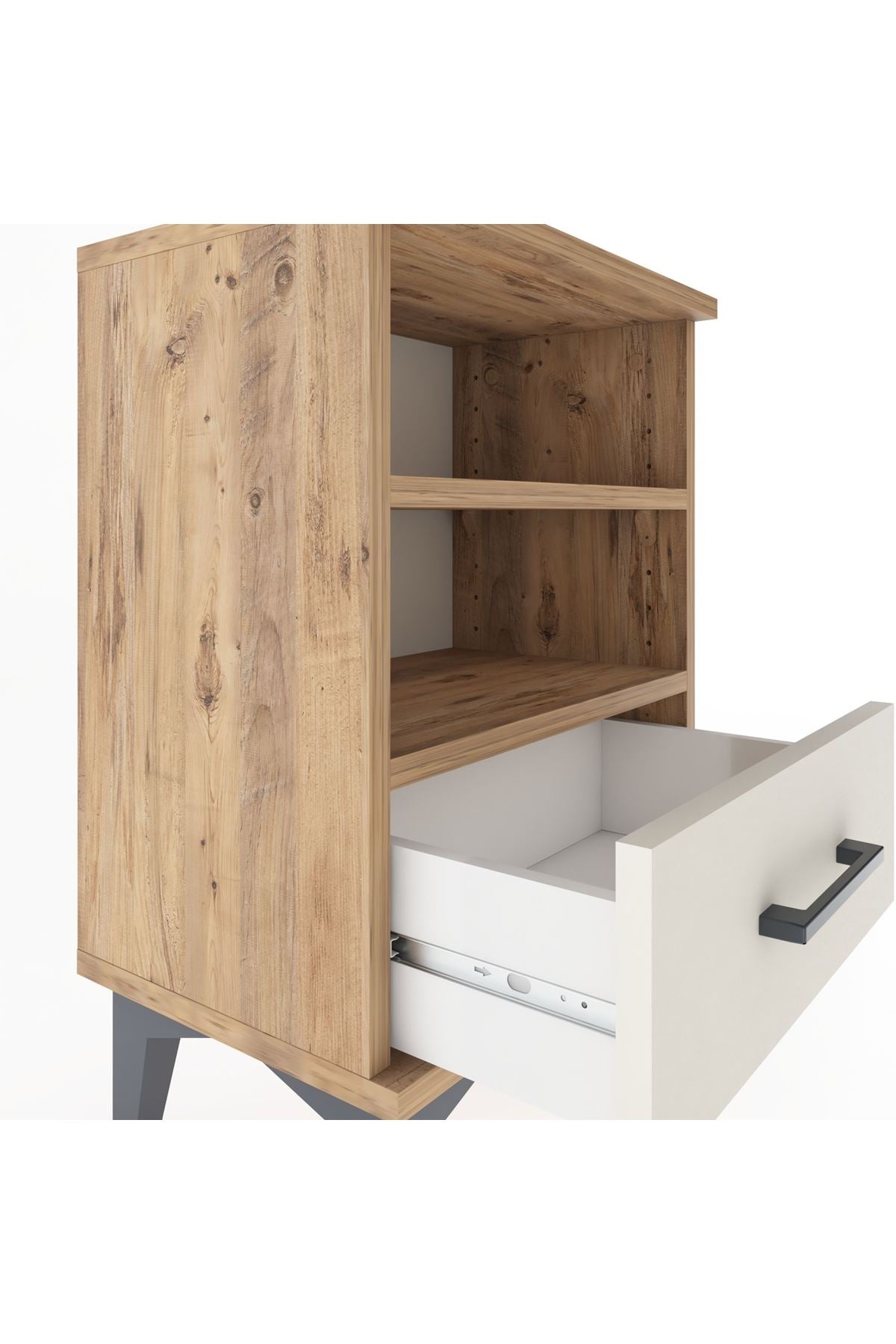 Arges Komodin 2 Raflı Tek Çekmeceli 44x30x64 - S07M004V7A